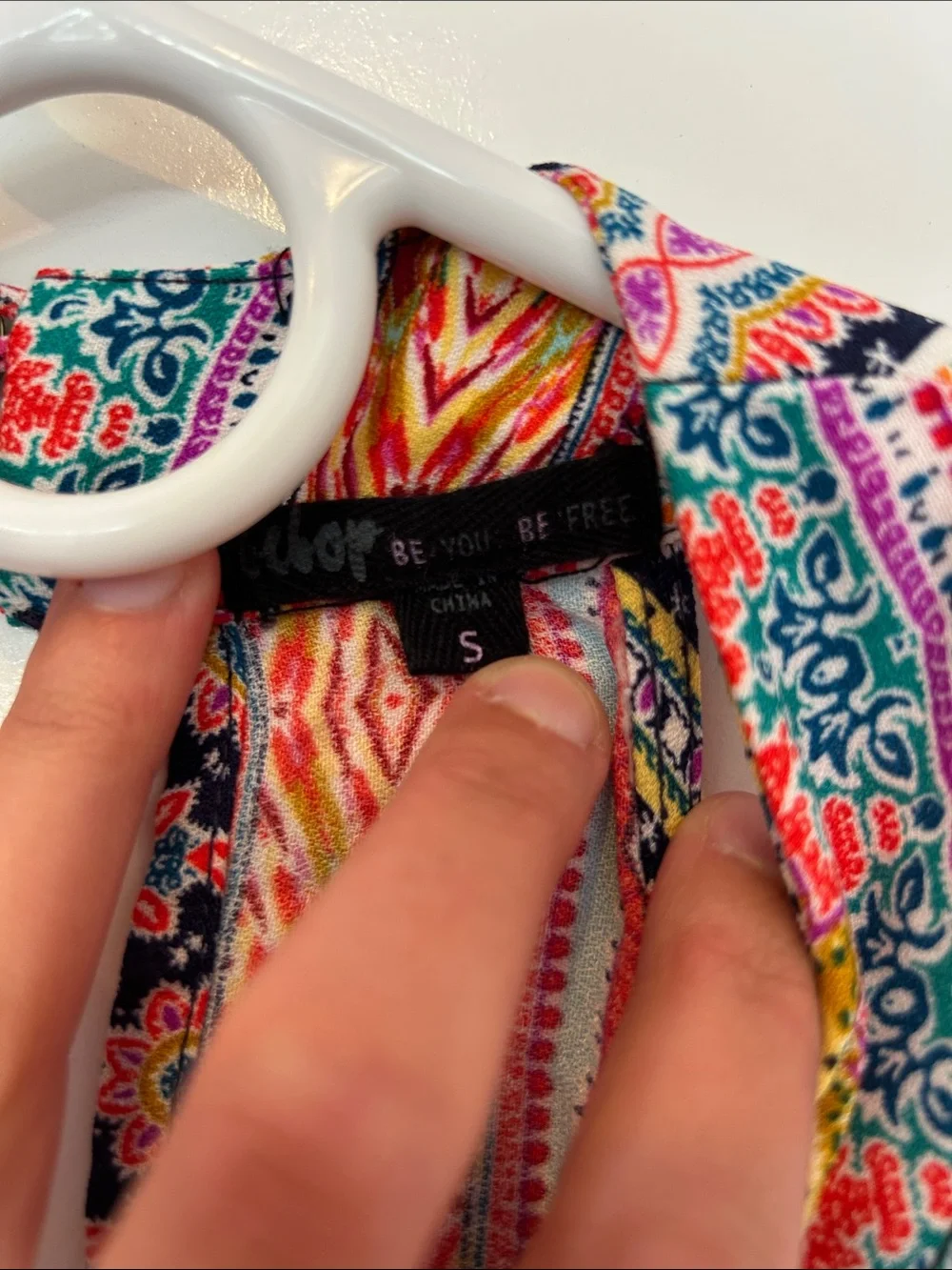 Vibrant Multicolor Halter Romper with Boho Print